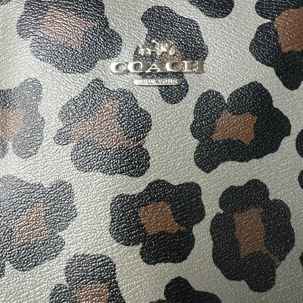 Coach Ocelot -Print Tote in Gray, Black and Brown - Picture 2 of 15
